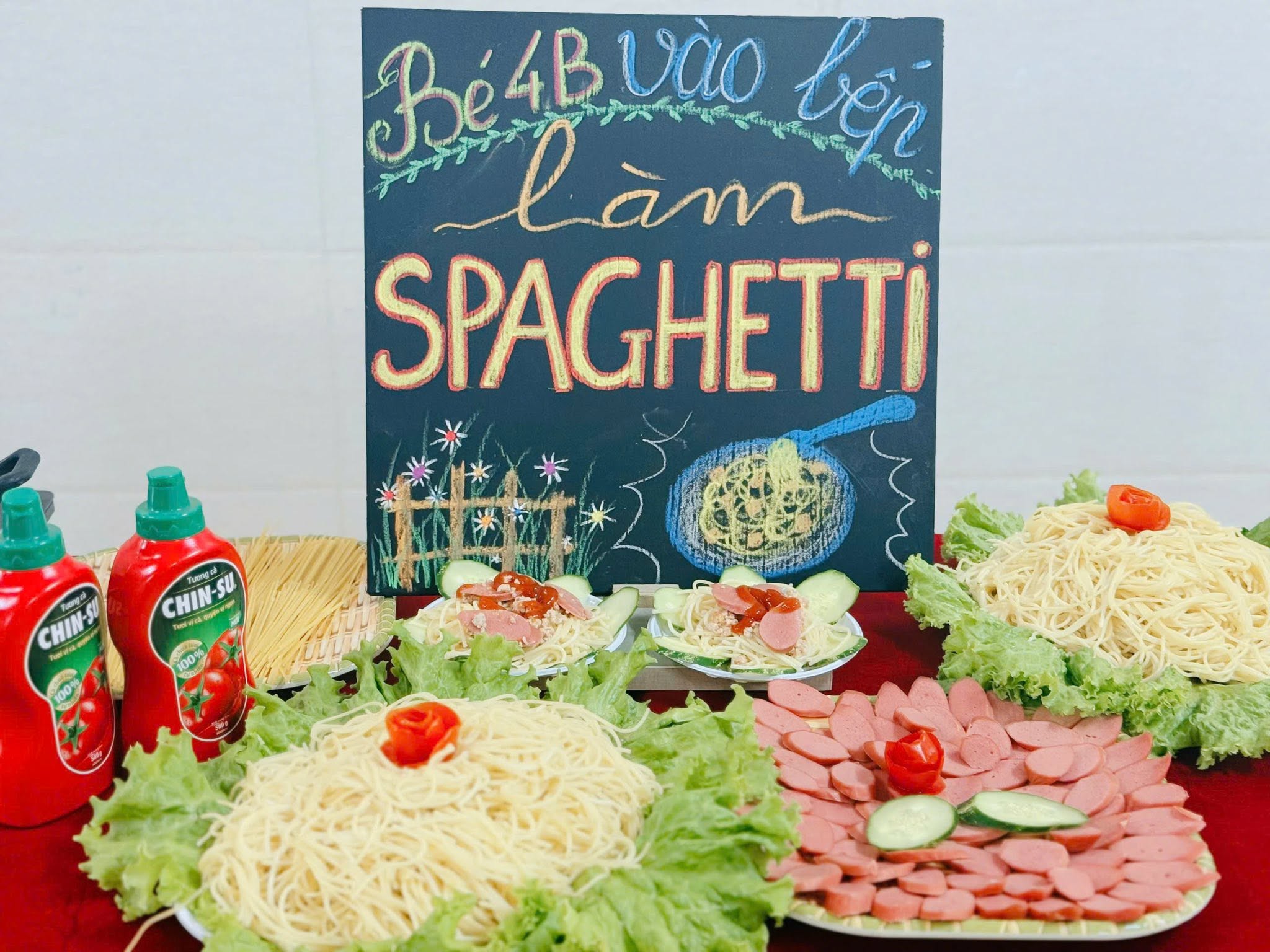 Hoạt động trải nghiệm: &ldquo;B&eacute; l&agrave;m m&igrave; Spaghetti&rdquo;